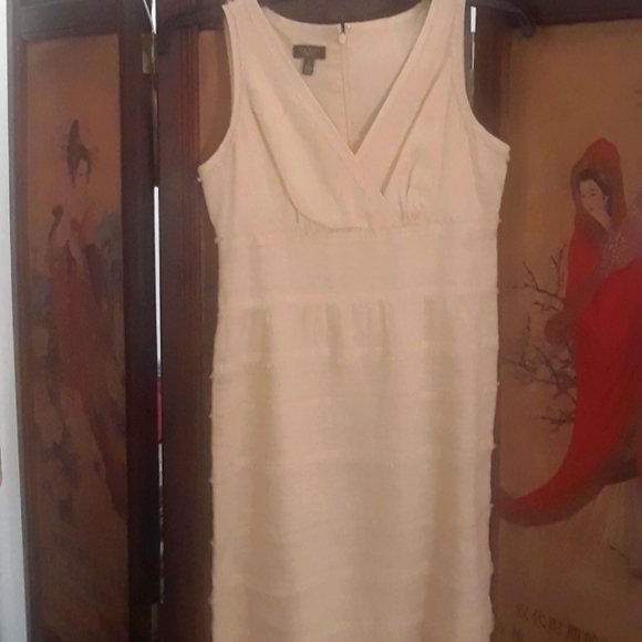 Tiered Linen dress by talbots, size 2 petite - Picture 1 of 3